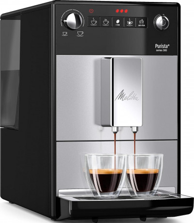 Melitta Melitta Kaffeevollautomat Purista F 230-101 Kaffeevollautomat mit flusterleisem Kegelmahlwerk, Kaffeeautomat Cafemaschine Kaffeemaschine mi Mahlwerk Vollautomat Cafe Schwarz1 Полностью автоматическая кофемашина Melitta Purista F 230-101 полностью 