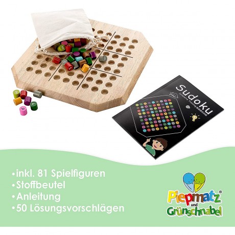 Piepmatz und Grunschnabel Sudoku aus Holz-Brettspiel Деревянная настольная игра судоку