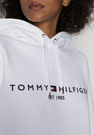Tommy Hilfiger HILFIGER HOODIE  Sweatshirt white HILFIGER HOODIE толстовка белый