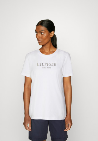 Tommy Hilfiger Print T-shirt optic white футболка с принтом оптический белый