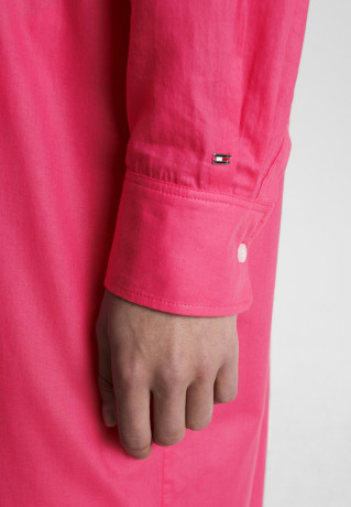 Tommy Hilfiger RELAXED VOILE Shirt dress bright cerise pink RELAXED VOILE Платье-рубашка ярко-вишнево-розовый