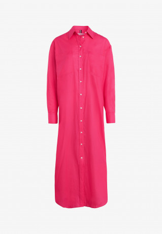 Tommy Hilfiger RELAXED VOILE Shirt dress bright cerise pink RELAXED VOILE Платье-рубашка ярко-вишнево-розовый