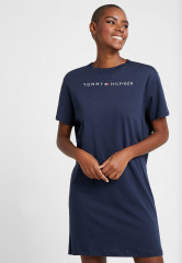 Tommy Hilfiger DRESS HALF SLEEVE Nightie navy blazer ПЛАТЬЕ С ПОЛОВИНОЙ РУКАВА Ночная рубашка темно-синий блейзер