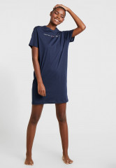 Tommy Hilfiger DRESS HALF SLEEVE Nightie navy blazer ПЛАТЬЕ С ПОЛОВИНОЙ РУКАВА Ночная рубашка темно-синий блейзер