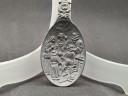 Ложка винтажная Jan Steen Pewter, сувенирная, с объемным декором, фигурками на ручке, олово, 17.5 см, Голландия, 1950-60гг.