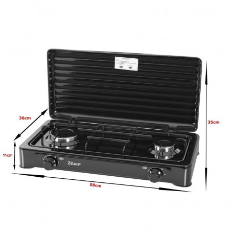 Zilan Zilan Gaskocher ZLN-0025, (Set), Nutzbar mit Butan / Propan Gas oder LPG-Mischung (Flussiggas)  Газовая плита Zilan ZLN-0025, (комплект), может работать на газе бутан/пропан или смеси LPG (сжиженный газ)