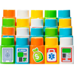 Molto Bausteine Set + Elektroauto + Spielmatte 124 x 75 cm Набор строительных блоков + электромобиль + игровой коврик 124 x 75 см