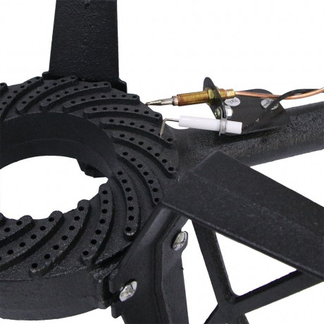 Mucola Mucola Gaskocher Hockerkocher Piezozundung 3 Bein Gasbrenner Gusseisen Campingkocher, (Premium-Gaskocher), Piezozundung  Газовая плита Mucola, табурет, плита, пьезоподжиг, газовая горелка на 3 ножки, чугунная походная плита, (газовая плита премиум-