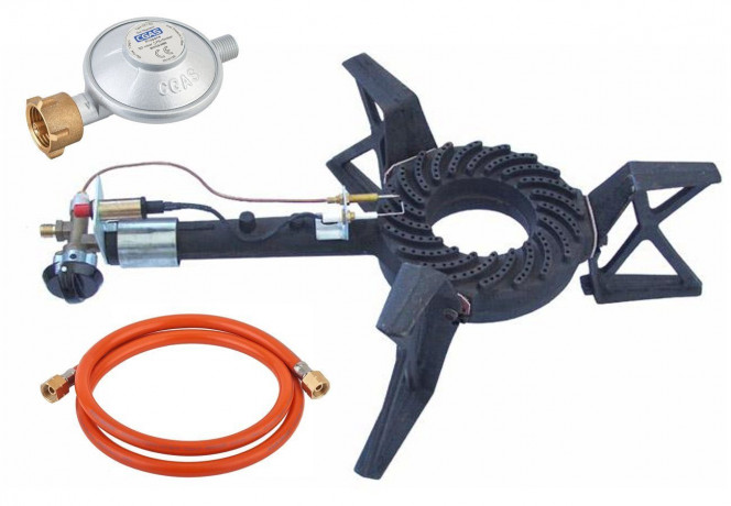 Wehmann Wehmann Gaskocher 10,5 KW Gaskocher 3 Fuss mit Schlauch und Druckregler, 10,5kW  Газовая плита Wehmann 10,5 кВт Газовая плита 3 фута со шлангом и регулятором давления, 10,5 кВт