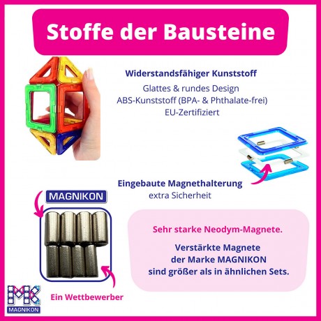 MAGNIKON Magnetische Bausteine MK-34 Das Auto Магнитные конструкторы МК-34 Машина