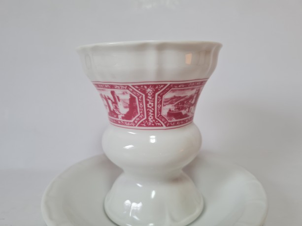 HEINRICH Кофейный Сервиз с видами г. Рюдесхайм-на-Рейне, 6 чашек+8 блюдец, Германия, 1960-70гг.