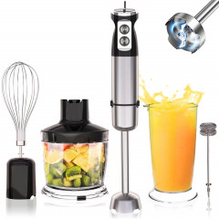 Yaviel Yaviel Stabmixer Purierstab Set Elektrische Kabellos 5 in 1 Mixstab Hand Blender Mixer, Edelstahl 1000w Handmixer Zauberstab mit 12 Geschwindigkeitsstufen  Ручной блендер Yaviel Purier Stick Set Электрический беспроводной 5 в 1 Ручной блендер-миксе