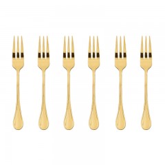 Sambonet Sambonet Royal - Edelstahl / PVD Gold Kuchengabel Set 6-tlg. Sambonet Royal - Набор вилок для торта из нержавеющей стали / золота с PVD-покрытием, 6 шт.