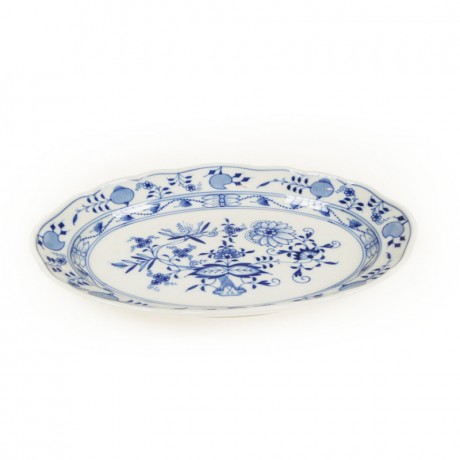 Meissen Meissen Zwiebelmuster kobaltblau - weisser Rand Platte oval 25 cm Блюдо овальное Мейсен с луковым узором кобальтово-синий - белый обод 25 см