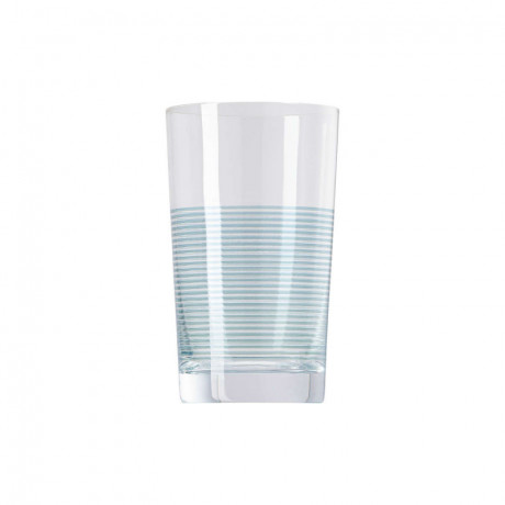 Thomas Thomas Nordic Stripes Ice Blue Becher Glas h: 12,6 cm / 345 ml Стеклянная кружка Thomas Nordic Stripes Ice Blue высотой: 12,6 см / 345 мл