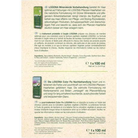 Logona Vor- & Nachbehandlung Pflanzenhaarfarbe  Растительная краска для волос до и после обработки