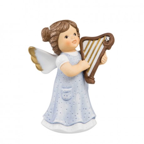 Goebel Goebel Nina & Marco - Winterengelchen Harfenklang - mit Swarovski Stern h: 10,5 cm Goebel Nina &amp; Marco - Звук арфы зимних ангелов - со звездой Сваровски высота: 10,5 см