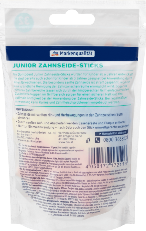 DONTODENT Dontodent Zahnseide-Sticks Junior Нить для зубов Юниор, 32 шт