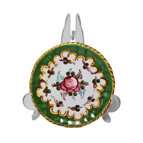 Декоративная тарелка с красочным цветочным узором, 15см, Италия, 1960-70гг.