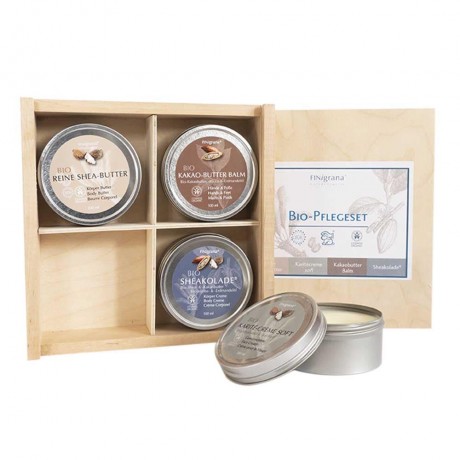 Finigrana Shea und Kakaobutter Pflege-Set 4x100ml  Масло ши и какао набор для ухода 4x100мл