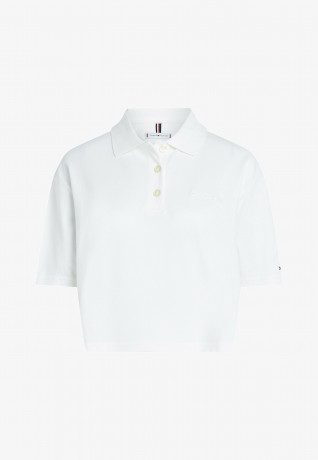 Tommy Hilfiger MODERN RELAXED HALF SLEEVE Polo shirt ecru MODERN RELAXED HALF SLEEVE Рубашка поло экрю