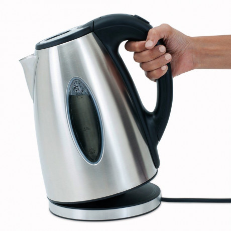 Deuba Deuba Wasserkocher, 1.7 l, 2200 W, Edelstahl LED Glas BPA-Frei Kabellos Kalkfilter Uberhitzungsschutz Schwarz Чайник Deuba, 1,7 л, 2200 Вт, нержавеющая сталь, светодиодное стекло, беспроводной фильтр от накипи, без BPA, защита от перегрева