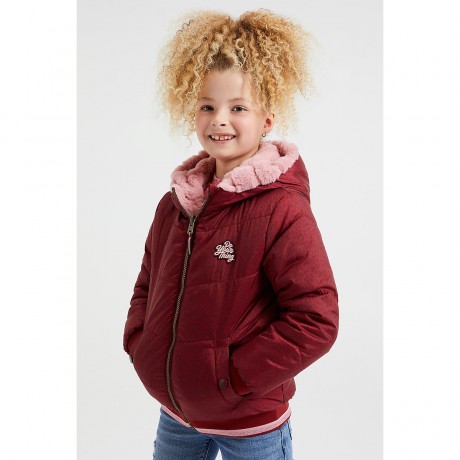 WE Fashion Madchen-Wendejacke mit Muster und Kunstfell Blazer fur Madchen Двусторонняя куртка для девочки с рисунком и блейзер из искусственного меха для девочки