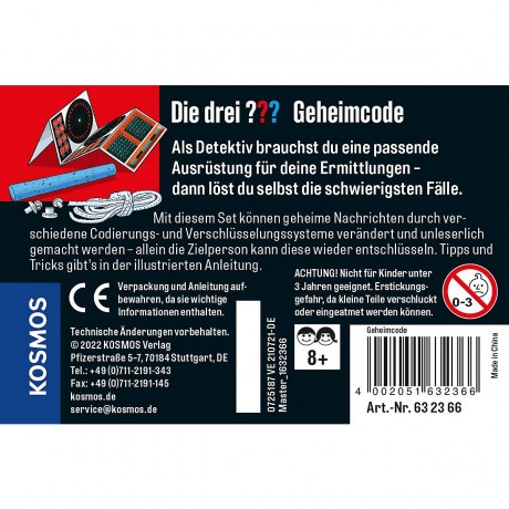 Kosmos Die drei ???: Geheimcode (Experimentierkasten) Три ???: секретный код (экспериментальный набор)