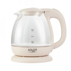 Adler Adler Wasserkocher AD1283C, 1 l, 1100,00 W, aus Glas, LED-Beleuchtung, Automatische Abschaltung, Beige  Чайник Adler AD1283C, 1 л, 1100,00 Вт, стекло, светодиодная подсветка, автоматическое отключение, бежевый
