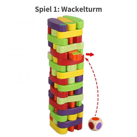 BeebeeRun Holzbausteine Gemuseturm Овощная башня из деревянных блоков