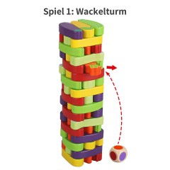 BeebeeRun Holzbausteine Gemuseturm Овощная башня из деревянных блоков