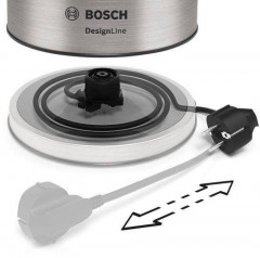 BOSCH BOSCH Wasserkocher TWK5P480 DesignLine, 1,7 l, 2400 W Silber Чайник BOSCH TWK5P480 DesignLine, 1,7 л, 2400 Вт