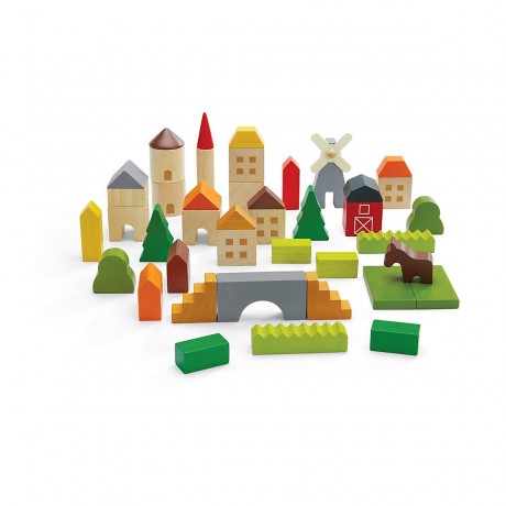 PLANTOYS Planworld Spielklotze Dorf Bausteine Игрушка Planworld блокирует деревенские строительные блоки
