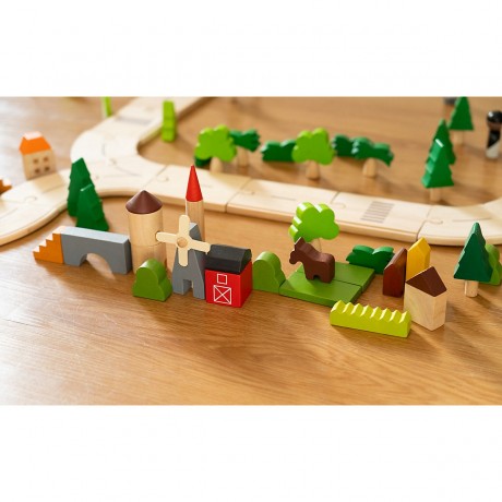 PLANTOYS Planworld Spielklotze Dorf Bausteine Игрушка Planworld блокирует деревенские строительные блоки