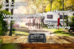 Zilan Zilan Gaskocher ZLN-0018, (Set), Nutzbar mit Butan / Propan Gas oder LPG-Mischung (Flussiggas)  Плита газовая Zilan ZLN-0018, (комплект), может работать на газе бутан/пропан или смеси LPG (сжиженный газ)