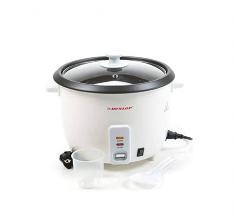 Dunlop Dunlop Reiskocher CFX30 Reiskocher mit Deckel 3in1, Dampfgarer 0,6L Reis Topf 3 Personen, 700 W, Multikocher, Reistopf, Risottokocher, Reisgarer, Schongarer Elektrisch  Рисоварка Dunlop CFX30 рисоварка с крышкой 3-в-1, пароварка 0,6 л рисоварка на 