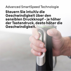 Braun Braun Stabmixer MQ 9147X MultiQuick 9, 1200 W, Schneebesen, Mixeraufsatz, Zerkleinerer, Gemusestampfer, 0,6l Behalter  Погружной блендер Braun MQ 9147X MultiQuick 9, 1200 Вт, венчик, насадка-миксер, измельчитель, овощерезка, контейнер 0,6 л