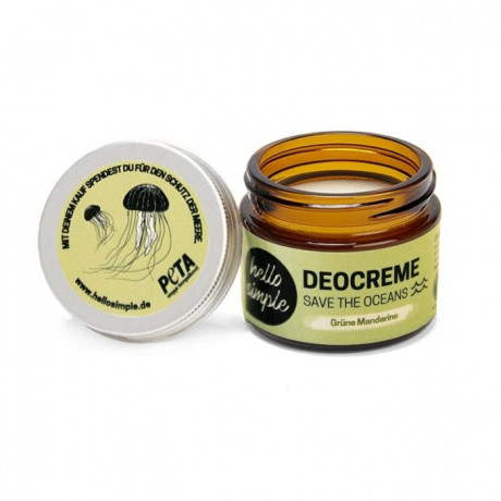 Hello Simple Deocreme Save the Oceans Grune Mandarine 50g Крем-дезодорант Save the Oceans Зеленый мандарин 50г