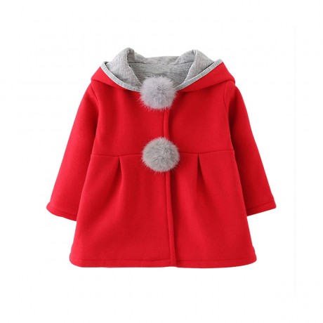 frler frler Hasenohren Mantel fur Baby Madchen Mantel fur Madchen frler кроличьи ушки Пальто для девочки Пальто для девочки