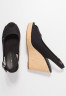 Tommy Hilfiger ICONIC ELENA SLING BACK WEDGE High heeled sandals black ICONIC ELENA SLING BACK WEDGE Босоножки на высоком каблуке черный