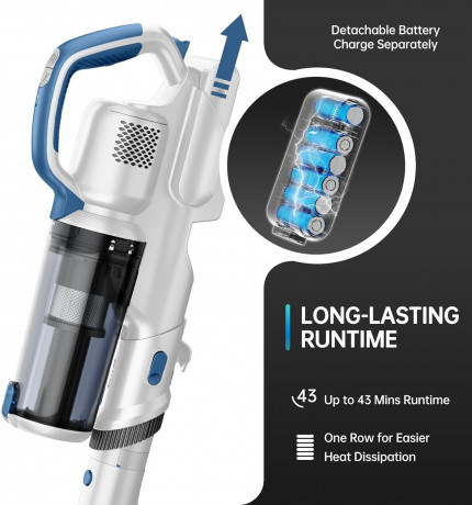 FABULETTA FABULETTA Akku-Hand-und Stielstaubsauger, 250,00 W, Beutellos, 24000pa Kabelloser Beutelloser Staubsauger mit 250W Burstenlosen Motor  Беспроводной ручной пылесос FABULETTA, 250,00 Вт, без мешка, 24000 Па Беспроводной пылесос без мешка с бесщето