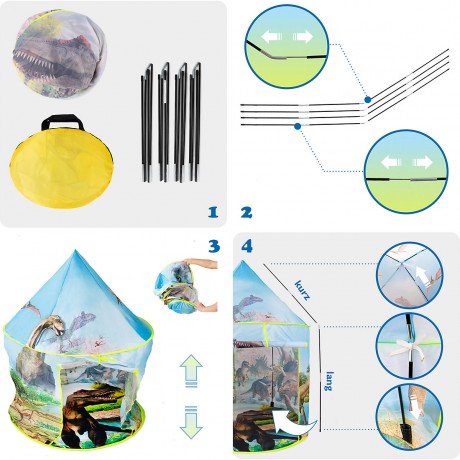 besrey Spielzelt fur Kinder Kinderzelt fur drinnen und Outdoor Tragbares Kinderspielzelt mit Tragetasche Geschenk fur Kinder Детская игровая палатка Детская палатка для дома и улицы Портативная детская игровая палатка с сумкой для переноски Подарок для де