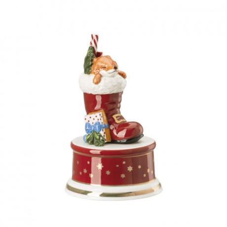 Hutschenreuther Hutschenreuther Sammelserie Weihnachtslied 2022 Spieluhr klein 'Leise rieselt der Schnee' d: 9 cm / h: 14 cm Hutschenreuther коллекционная серия Рождественская песнь 2022 музыкальная шкатулка маленькая "Тихо струится снег" d: 9 см / высота