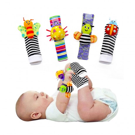 Vicabo Baby Rasseln Spielzeug Socken und Handgelenk Rasseln fur Kinder Детские погремушки игрушки носки и наручные погремушки для детей