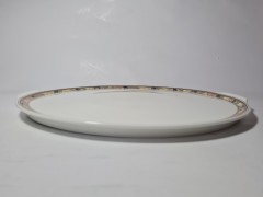 Hutschenreuther 1814 Фарфоровое белое блюдо с ручками и орнаментом по краю, 33см, Германия, 1970-80гг.