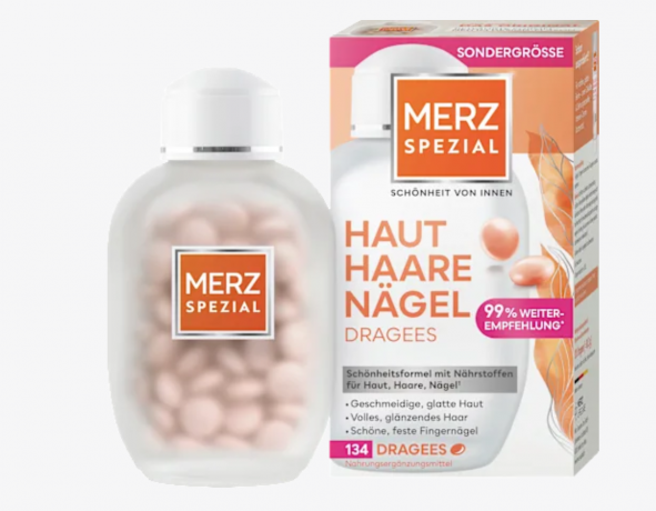 Merz Spezial Dragees Haut Haare Nagel 134 St., Мерц Специальные Драже для Кожи, волос и ногтей, 134 шт
