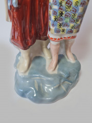 Винтажная статуэтка ZNK Polonne "Пара в национальных костюмах", 27 x 12см, Германия, 1960-70гг.