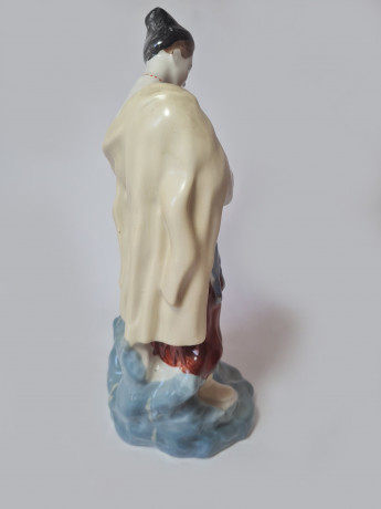 Винтажная статуэтка ZNK Polonne "Пара в национальных костюмах", 27 x 12см, Германия, 1960-70гг.