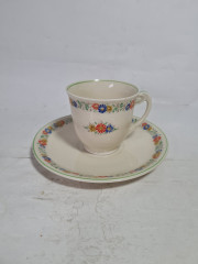 Кофейная пара винтажная Altrohlau с цветочным узором, фарфор, Германия, 1970-80гг.