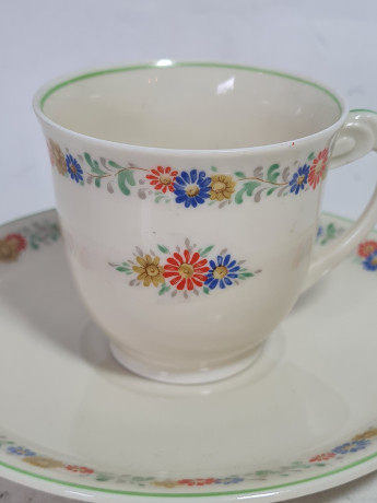 Кофейная пара винтажная Altrohlau с цветочным узором, фарфор, Германия, 1970-80гг.